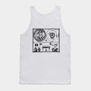 Reel To Reel Analog Tape Machine Music Tank Top